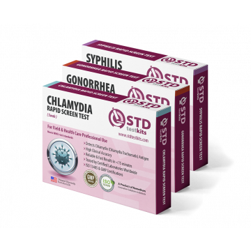 Chlamydia, Gonorrhea & Syphilis Combo Home Test Kit