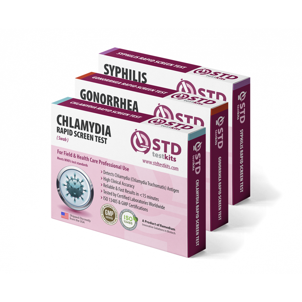 Chlamydia, Gonorrhea & Syphilis Combo Home Test Kit